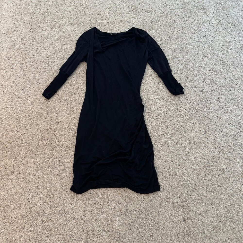 Theory black silk dress (stretches)